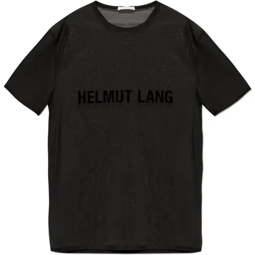 Durchsichtiges T-Shirt mit Logo , Herren, Größe: S - Helmut Lang - Modalova