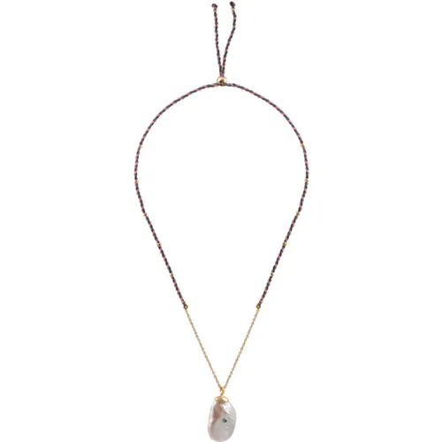 Moorea Necklace with Baroque Pearl Pendant , female, Sizes: ONE SIZE - Dorothée Sausset - Modalova