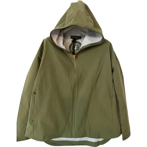 Kaki Rainy Collection Jacket - L , male, Sizes: XS, M, L - Save The Duck - Modalova