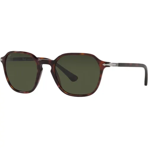 Havana/Green Sunglasses , unisex, Sizes: 51 MM - Persol - Modalova