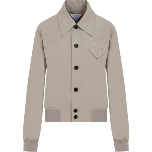 Sand Cotton Jacket , female, Sizes: S, 2XS, XS - Bottega Veneta - Modalova