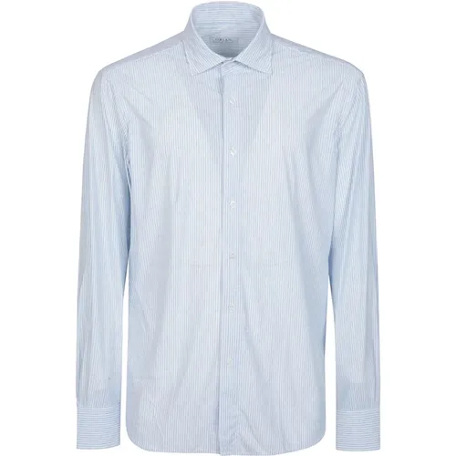 Bianco/Azzurro Slim Hemd , Herren, Größe: XL - Orian - Modalova
