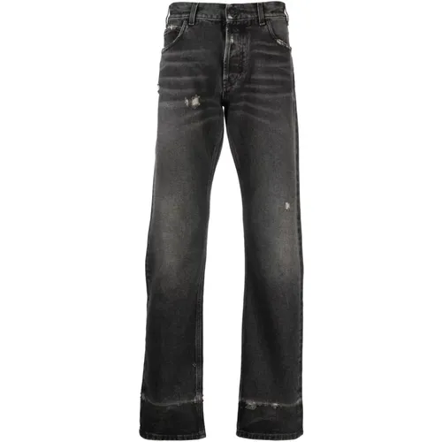 Stein Jeans Straight Schwarz Baumwolle Lässig - Marcelo Burlon - Modalova