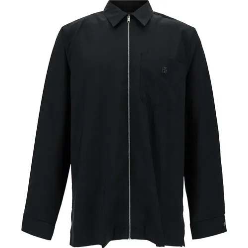 Zip Front Shirt , male, Sizes: 2XL - Givenchy - Modalova