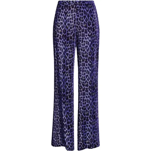 Loose Pyjama-Style Pants with The Twilight Leopard Print , female, Sizes: 2XL - Forte Forte - Modalova