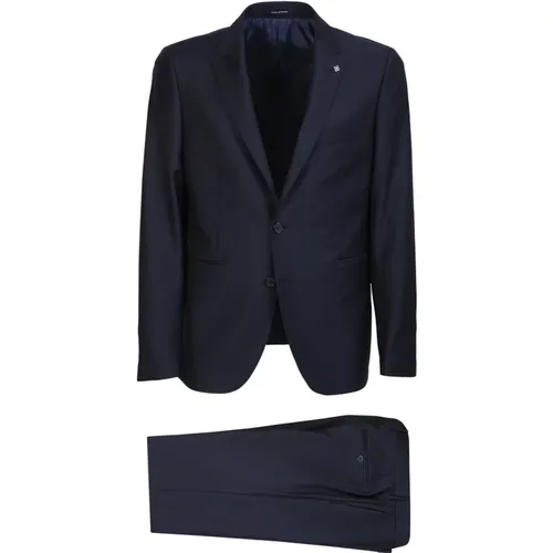 Virgin Wool Suit with Peak Lapels , male, Sizes: XL - Tagliatore - Modalova