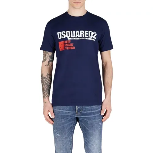 Logo Print Baumwoll T-shirt - Dsquared2 - Modalova