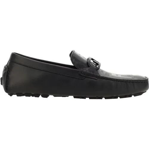 Schwarze Leder Loafer Schuhe Ss22 - Fendi - Modalova