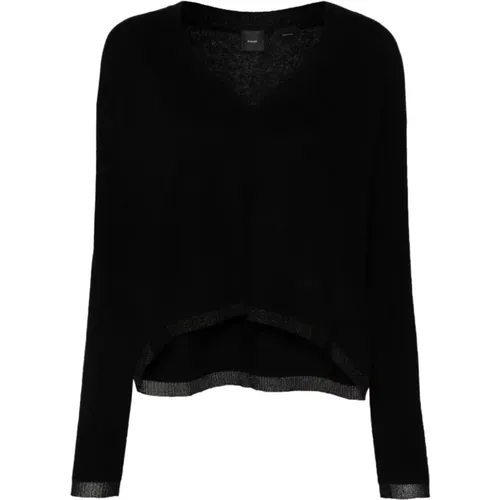 Wool-Cashmere Sweater Love Birds , female, Sizes: M - pinko - Modalova