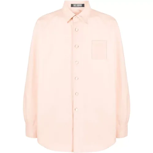 Salmon Logo Patch Shirt , male, Sizes: S, L - Raf Simons - Modalova