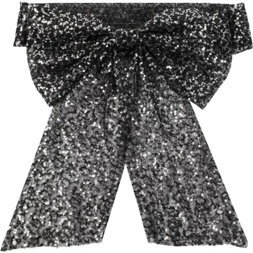 Sequin Bow Headband , female, Sizes: S, M - Maison Michel - Modalova