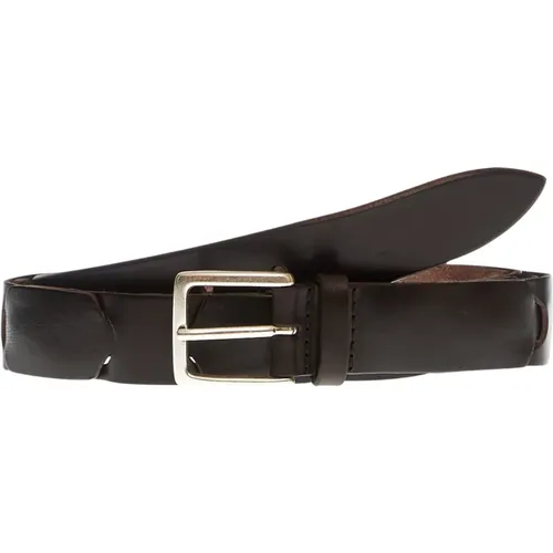 Mens Accessories Belts Dark Ss24 , male, Sizes: 85 CM, 105 CM, 100 CM, 95 CM, 90 CM - Orciani - Modalova