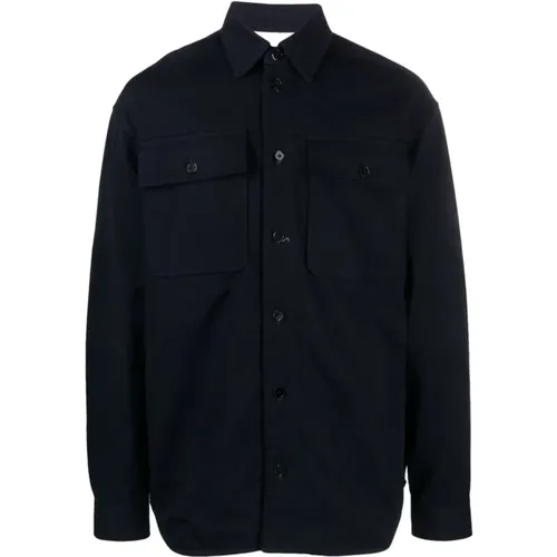 Classic-Collar Cotton Shirt , male, Sizes: M, S - Jil Sander - Modalova