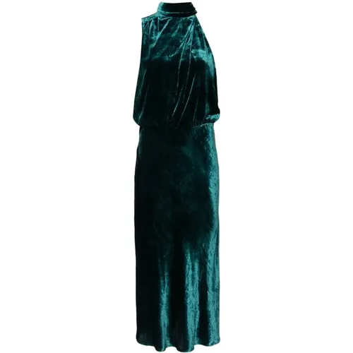 Velvet Draped Dress , female, Sizes: M, XS - pinko - Modalova