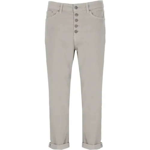 Grey Jeans with Jewelry Detail , female, Sizes: W29, W30, W25, W27, W28, W26 - Dondup - Modalova