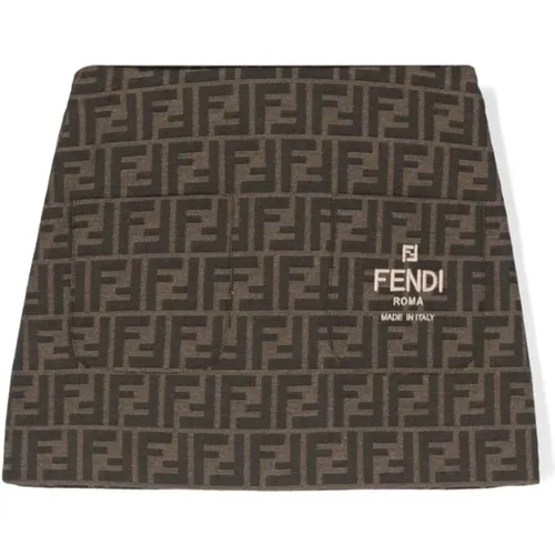 Jacquard Röcke mit Besticktem Logo - Fendi - Modalova