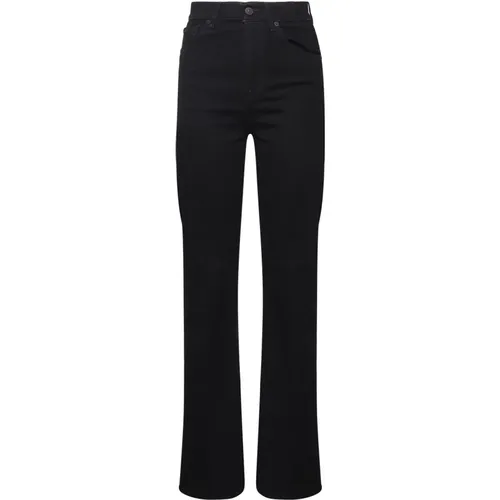 Schwarze Denim Jeans Reißverschluss Knopfverschluss , Damen, Größe: W25 - Dondup - Modalova