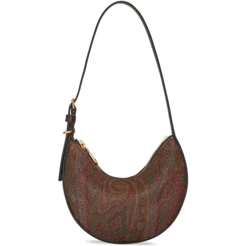 Paisley Jacquard Coated Leather Bag , female, Sizes: ONE SIZE - ETRO - Modalova