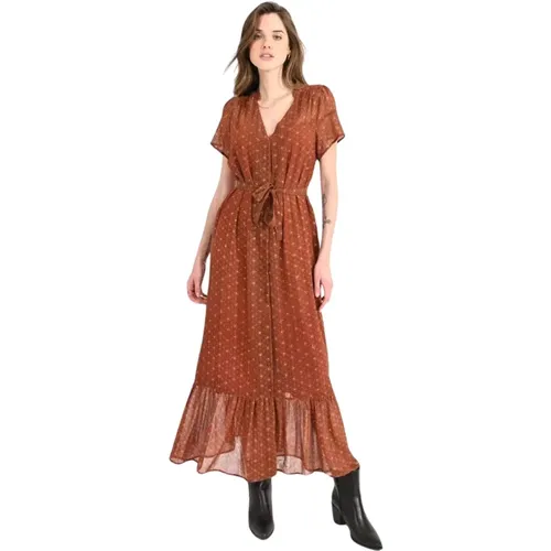 Ausgestelltes langes Kleid mit Ausschnitten , Damen, Größe: XL - Molly Bracken - Modalova