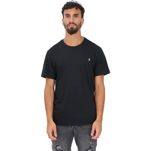 Schwarzes Herren T-Shirt mit Logo , Herren, Größe: S - Ralph Lauren - Modalova