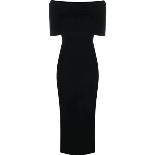 Off-Shoulder Bodycon Dress , female, Sizes: S - Wardrobe.nyc - Modalova