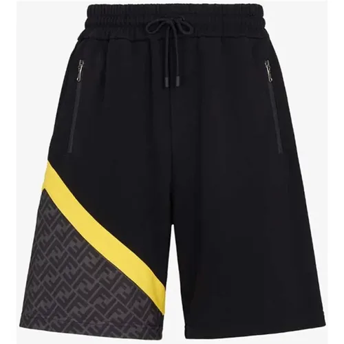 Luxury Diagonal Pattern Shorts , male, Sizes: S - Fendi - Modalova