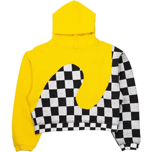 Checker Swirl Sweatshirt , male, Sizes: L, XL - ERL - Modalova