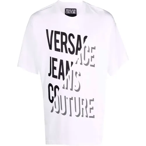 Logo Print T-Shirt for Men , male, Sizes: XL - Versace Jeans Couture - Modalova