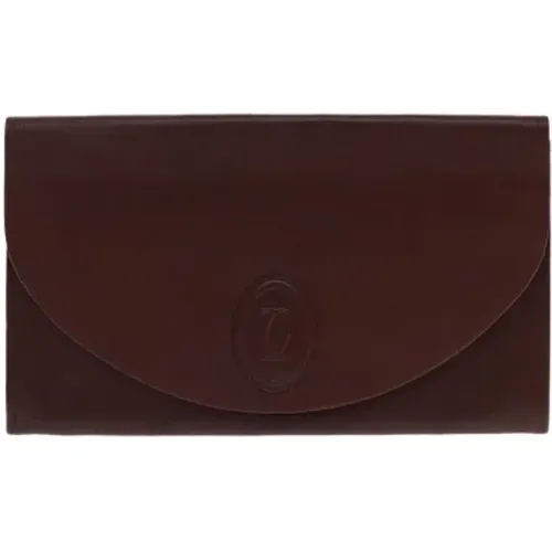 Pre-owned Leder clutches , Damen, Größe: ONE Size - Cartier Vintage - Modalova