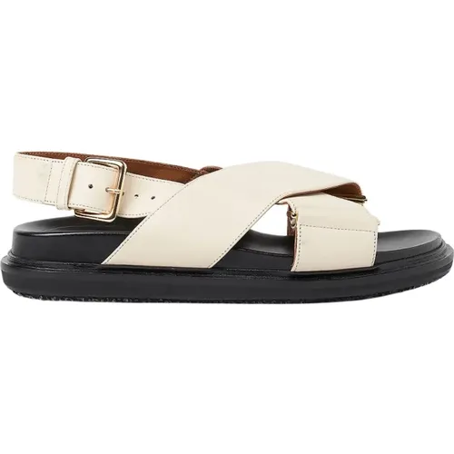 Fussbett Leather Sandals , female, Sizes: 5 1/2 UK, 7 UK - Marni - Modalova