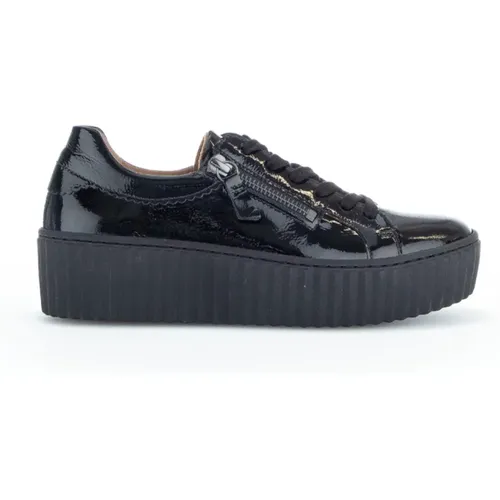 Schwarze Lackleder Korb Schuhe , Damen, Größe: 41 EU - Gabor - Modalova