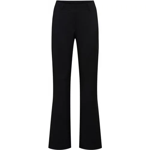 Flare Twill Hose mit Taschen , Damen, Größe: L - &Co Woman - Modalova