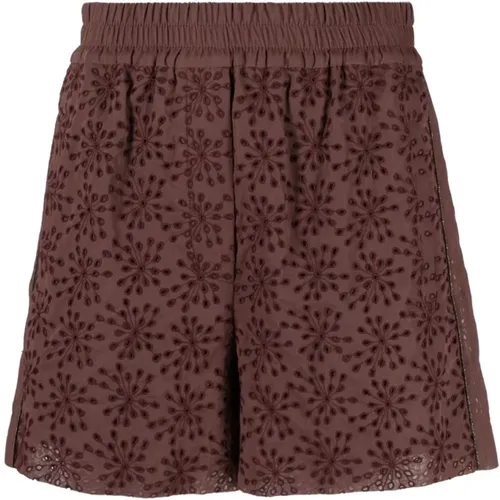 Italian Cotton Shorts , female, Sizes: S - BRUNELLO CUCINELLI - Modalova