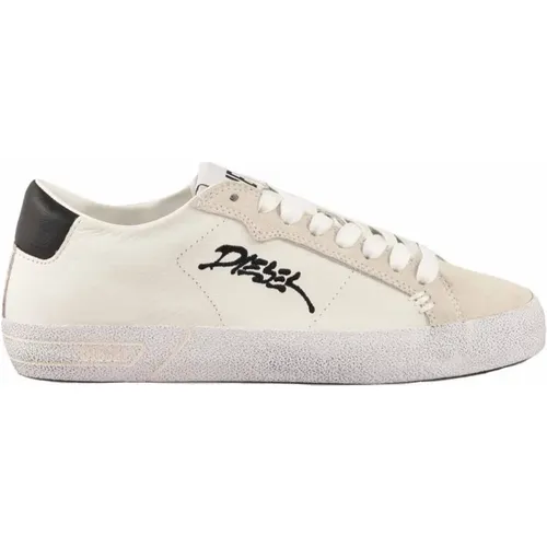 Leather Sneakers with Rubber Sole , female, Sizes: 3 UK - Diesel - Modalova