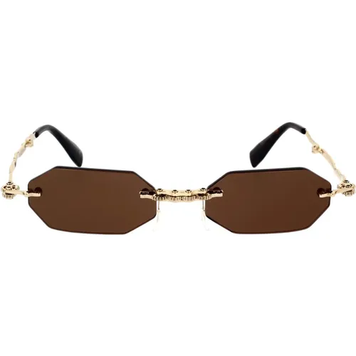 Folding Sunglasses with Unique Design , unisex, Sizes: 52 MM - Kuboraum - Modalova