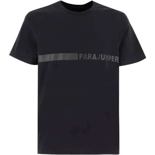 Baumwoll Crewneck T-Shirt mit Druck , Herren, Größe: 2XL - Parajumpers - Modalova