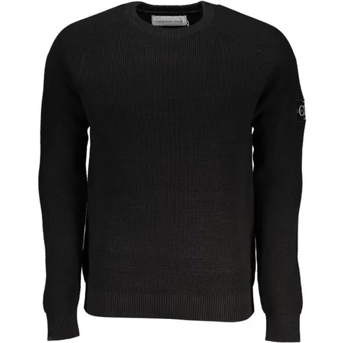 Round-Neck Strickwaren , Herren, Größe: L - Calvin Klein - Modalova