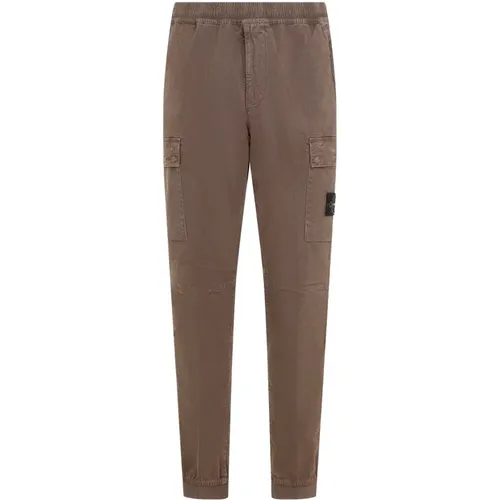 Regular Tapered Walnuss Hose , Herren, Größe: W32 - Stone Island - Modalova