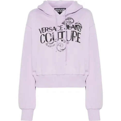 Graphic Sweaters , female, Sizes: S, M, XS, 2XS - Versace Jeans Couture - Modalova