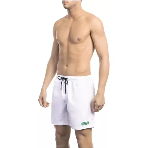 Weiße Logo Badeshorts Stilvolles Design , Herren, Größe: L - Bikkembergs - Modalova