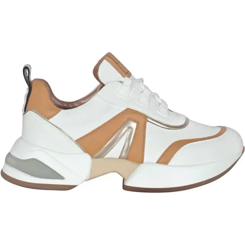 Moderne weiße Ledersneaker , Damen, Größe: 38 EU - Alexander Smith - Modalova