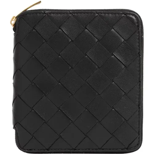 Gold Zip Around Wallet , female, Sizes: ONE SIZE - Bottega Veneta - Modalova