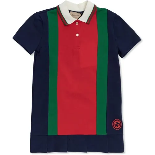 Kinder Polo Kleid Blau - Gucci - Modalova