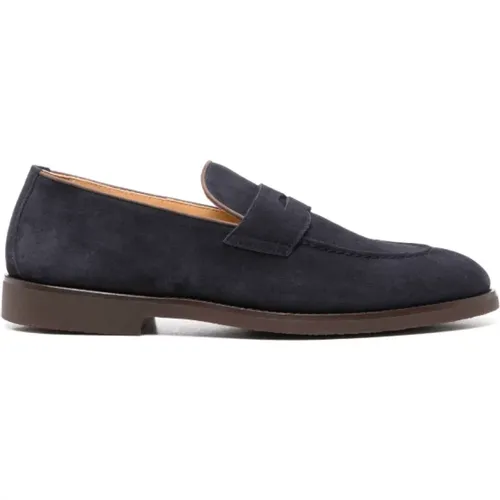 Suede Penny Slot Loafers , male, Sizes: 8 UK, 9 UK, 11 UK, 8 1/2 UK - BRUNELLO CUCINELLI - Modalova