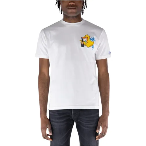 Casual Baumwoll T-Shirt für Männer , Herren, Größe: L - MC2 Saint Barth - Modalova