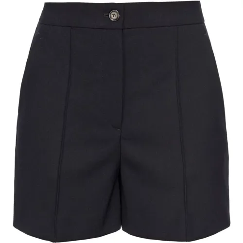 Schwarze Wollshorts , Damen, Größe: XS - pinko - Modalova