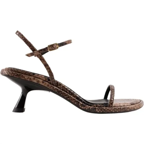 Pythonleder Sandalen , Damen, Größe: 36 EU - Souliers Martinez - Modalova