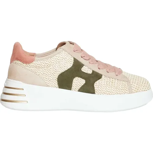 Beige Sneakers Rebel , Damen, Größe: 39 EU - Hogan - Modalova