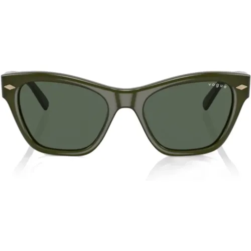 Grüne Cat-Eye Sonnenbrille für Damen - Vogue - Modalova