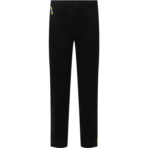 Cotton Gabardine Trousers , male, Sizes: XL - Versace - Modalova